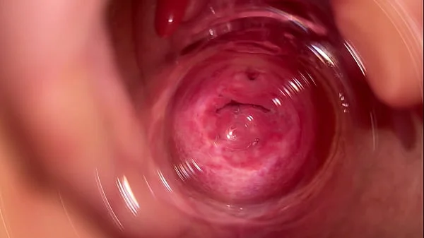 Camera deep inside Mia's vagina