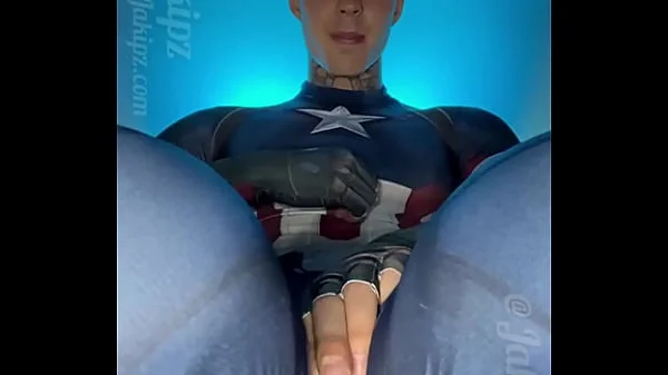 Stroking My Massive Cock In Super Hero Costumes Before Shooting A Huge Load