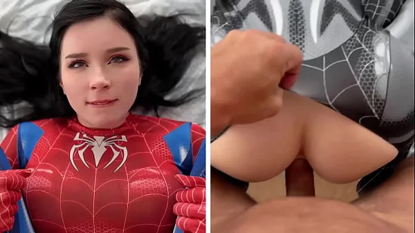 Passionate Spider Woman vs Anal Fuck Lover Black Spider-Girl!