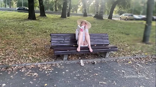 My wife is flashing her pussy to people in park. No panties in public.