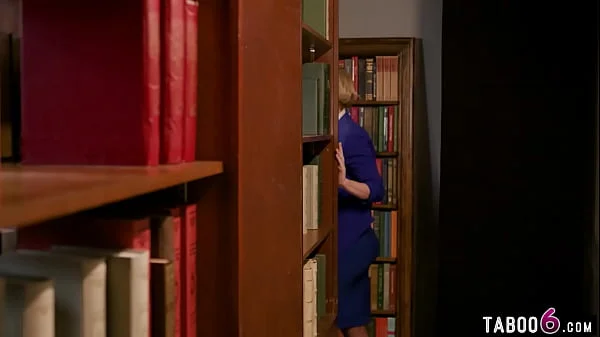 Double penetration of huge tits librarian MILF Dee Williams by two horny students