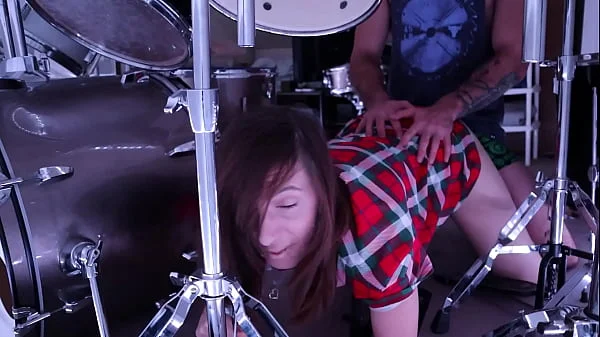 Stepmom gets stuck in Drum Set Stepson helps