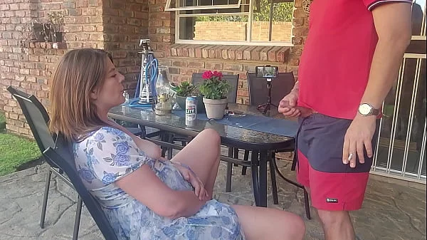 Mutual masturbation Caught my friends wife fingering herself on the patio so i joined her