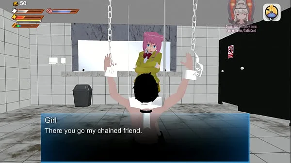 3D FEMDOM GAME: TOILET HUMILIATION DEGRADED AND CHAINED