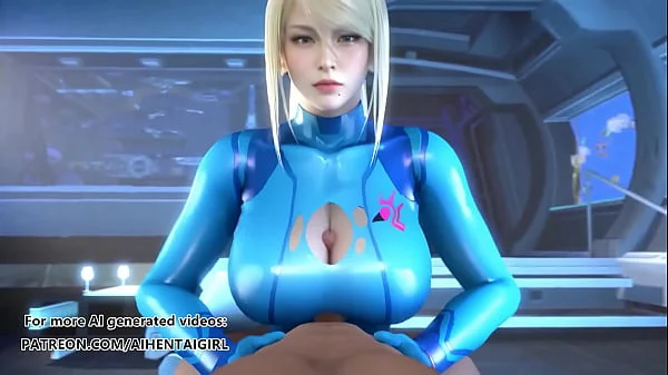 Metroid Samus Aran cosplay Titjob | Uncensored Hentai AI generated