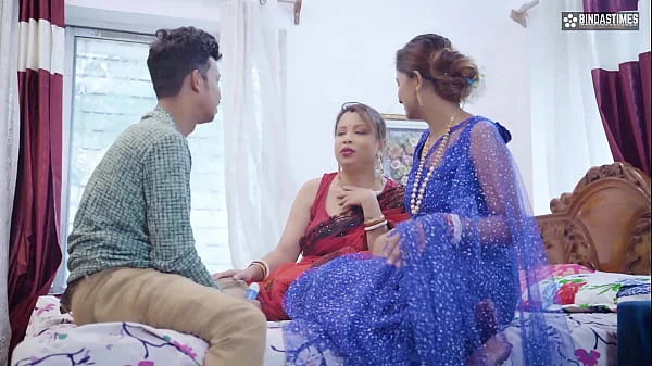 Desi Indian husband teaches you how to satisfy two desi wives at the same time ( Full Threesome Movie )