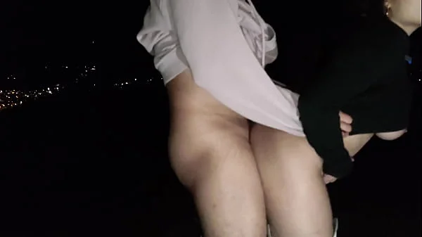 FUCKING HARD ON A CLIFF AT NIGHT UNTIL WE CUM AT THE SAME TIME