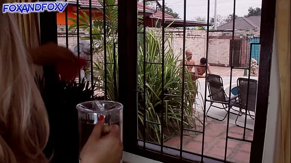 Mom almost caught us when Stepfather hard fucked me outdoor