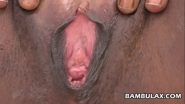 Ebony teen pussy alive close up
