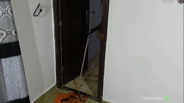 My best friend's mom is blind, I helped her after bath, I creamed her till I fuck her big black labia pussy