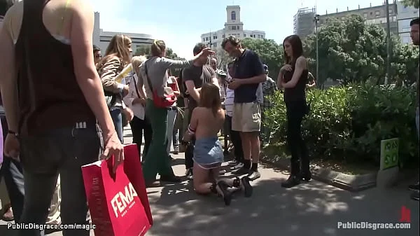 European teen fucked all over city