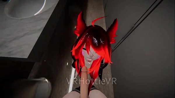 Public Restroom Suck And Fuck Red Head POV Lap Dance VRChat ERP