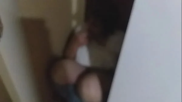 lol This girl was so horny at my house party she went to finger her pussy in the closet