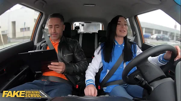 FakeDrivingSchool Adriana Rys is Changing Gears and Sucking Cock